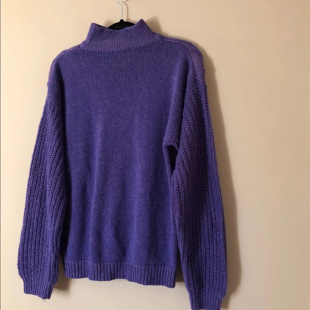 Cute And Comfy Purple Knit Sweater Sz M